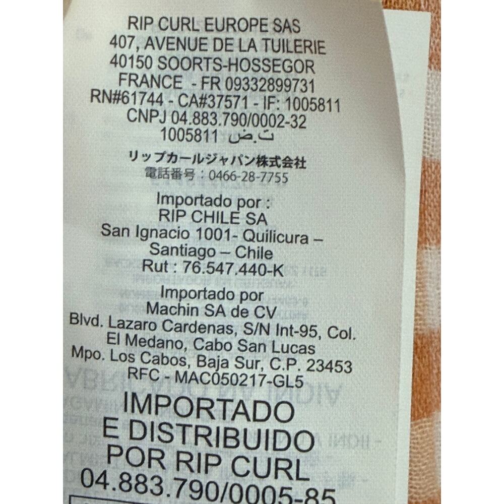 Rip Curl Premium Surf Check Shirt Short Sleeve Button Gauze Medium Beach Surf - Picture 12 of 13